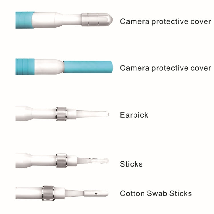 Periscopio endoscopio endoscopio visivo Eardrop i98 HD da 1,3 MP con 6 LED, diametro lente: 5,5 mm, lunghezza: 2 m