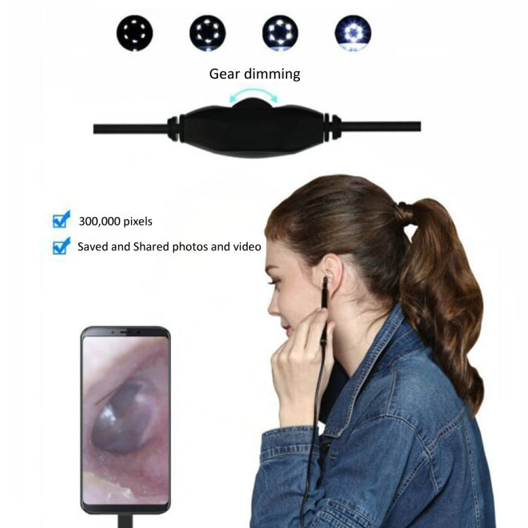 I96 0.3MP HD Visual Ear Nose Tooth Endoscope Borescope with 6 LED, Lens Diameter: 5.5mm, Length: 2m