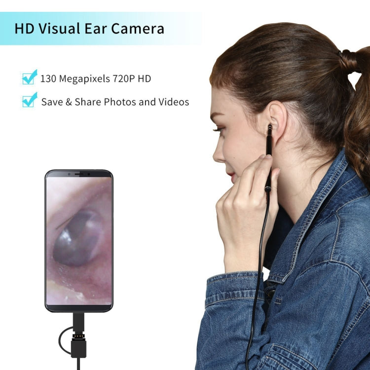 iw99A 1.3MP HD WiFi Visual Endoscope Borescope with 6 LEDs, IP67 Waterproof, Lens Diameter: 5.5mm, Length: 2m