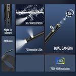 Endoscopio digitale impermeabile IP67 con cavo 2 metri