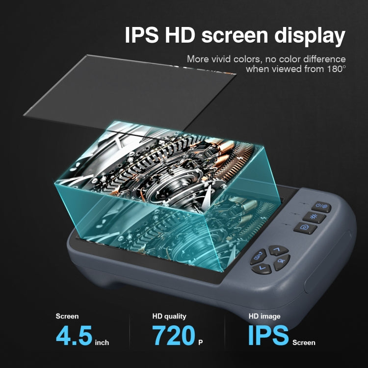 Endoscopio digitale industriale a doppia lente da 2,0 milioni di pixel con schermo IPS da 4,5 pollici