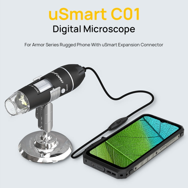 Ulefone uSmart C01 Wired Digital Microscope for Ulefone Armor 18 / 9 / 9E Series and Power Armor 16 / 13 Series / Armor Pad, uSmart C01