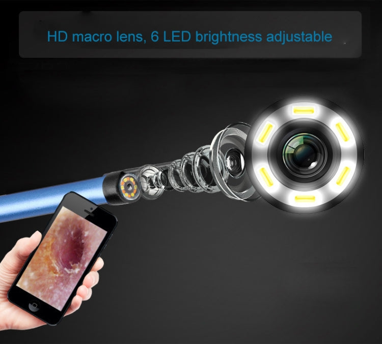 2 in 1 USB Visual Earwax Cleaning Tool Endoscope Borescope with LED Lights and Wi-Fi, Cable Length: 2m