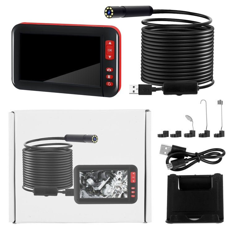 P20 Inspection Endoscope with 4.3 inch HD1080P Display with 8 LEDs, Length: 2m, Lens Diameter: 8mm, Hard Line, Length: 2m, Hard Line