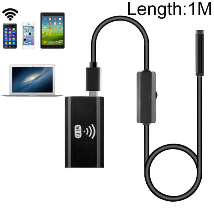 F99 HD Cell Phone Endoscope, 8mm Waterproof Tube Endoscope, Wi-Fi Version, Flexible Cable, Length: 1m, Length: 1m