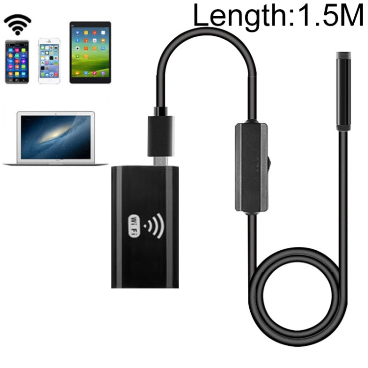 F99 HD Cell Phone Endoscope, 8mm Waterproof Tube Endoscope, Wi-Fi Version, Flexible Cable, Length: 1.5m