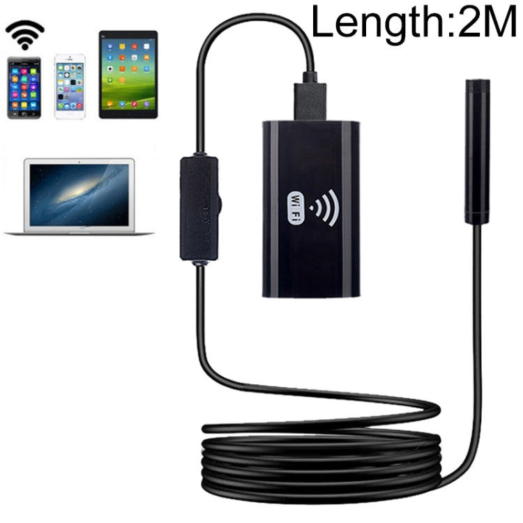 F99 HD Cell Phone Endoscope, 8mm Waterproof Tube Endoscope, Wi-Fi Version, Flexible Cable, Length: 2m