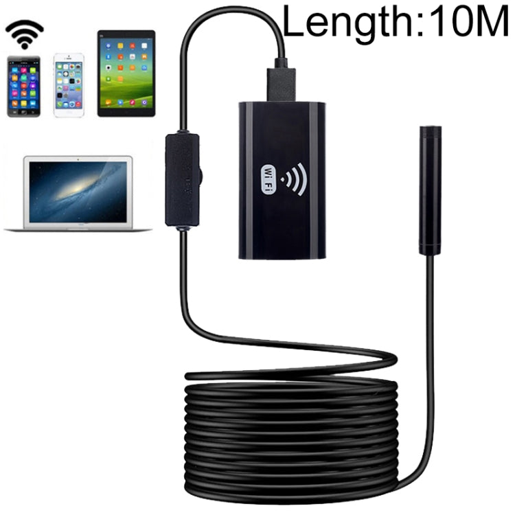 F99 HD Cell Phone Endoscope, 8mm Waterproof Tube Endoscope, Wi-Fi Version, Flexible Cable, Length: 10m, Length: 10m