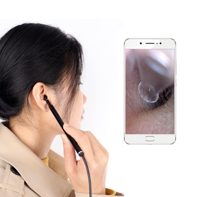 AN101 5.5mm Home Otoscope Three-in-one Ear Endoscope 30W HD Otoscope Ear Visual Picking Otoscope, 30W