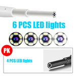 Endoscopio visivo con display 4,3" HD 1080P e 6 LED 3,9 mm