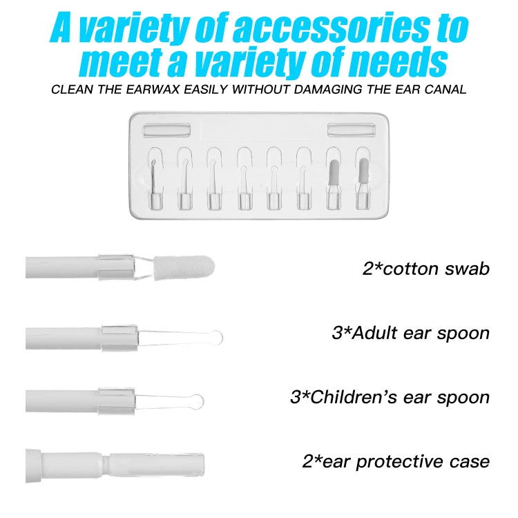 C01 Endoscopio visivo Earspoon con display da 4,3 pollici HD1080P con 6 LED, diametro: 3,9 mm, C01 3.9mm