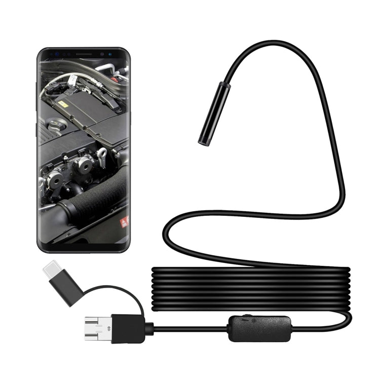 Y101 Waterproof Digital Endoscope Inspection Camera with 8mm Spiral Head, Length: 3.5m Hard Cable