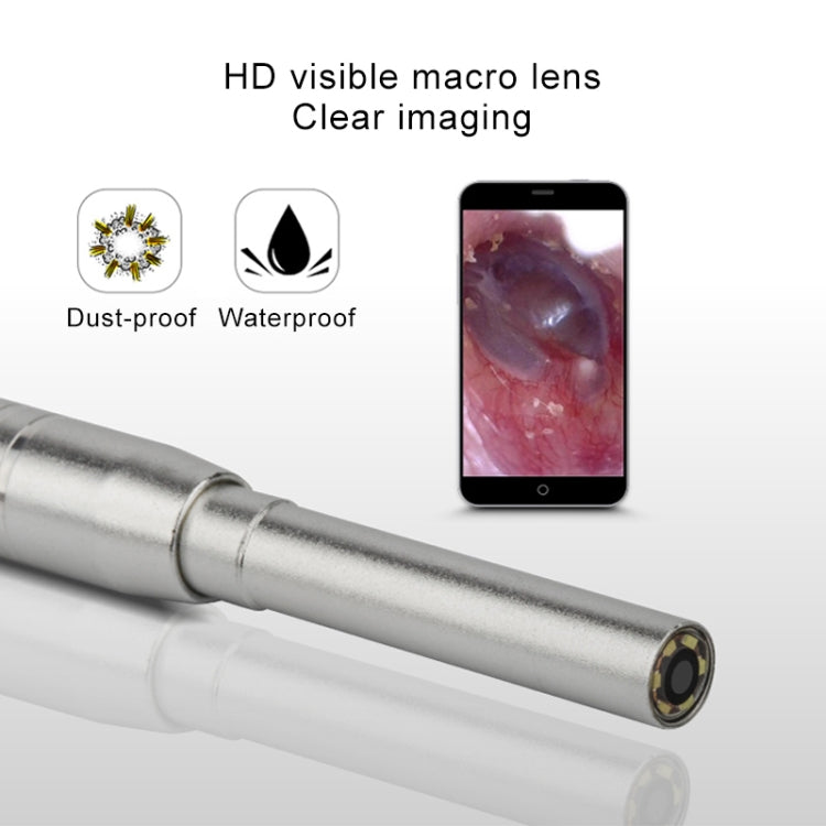 Periscopio endoscopio per denti naso orecchio visivo HD da 1 MP con 6 LED, diametro lente: 3,9 mm