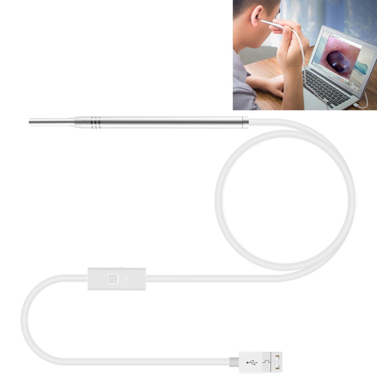 1MP HD Visual Ear Nose Tooth Endoscope Borescope with 6 LED, Lens Diameter: 4.3mm