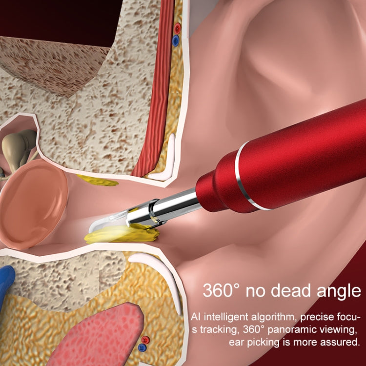 Endoscopio digitale Timesiso P40 2.4G WiFi 3.9mm 5.0MP HD Visual Earpick con 6 luci LED, P40 (Green), P40 (Red), P40