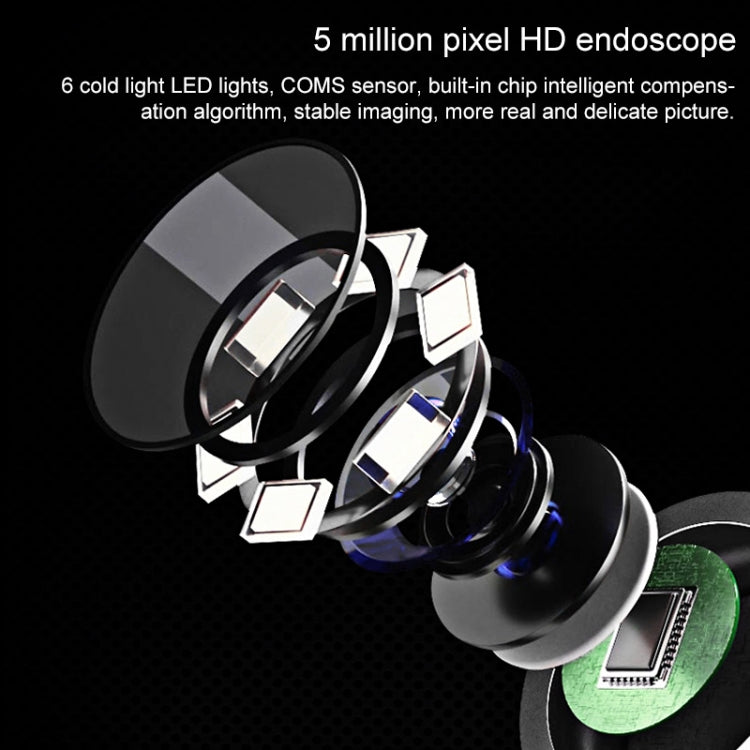 Endoscopio digitale Timesiso P40 2.4G WiFi 3.9mm 5.0MP HD Visual Earpick con 6 luci LED, P40 (Green), P40 (Red), P40