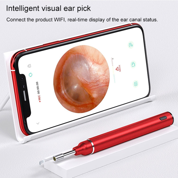 Endoscopio digitale Timesiso P40 2.4G WiFi 3.9mm 5.0MP HD Visual Earpick con 6 luci LED, P40 (Green), P40 (Red), P40