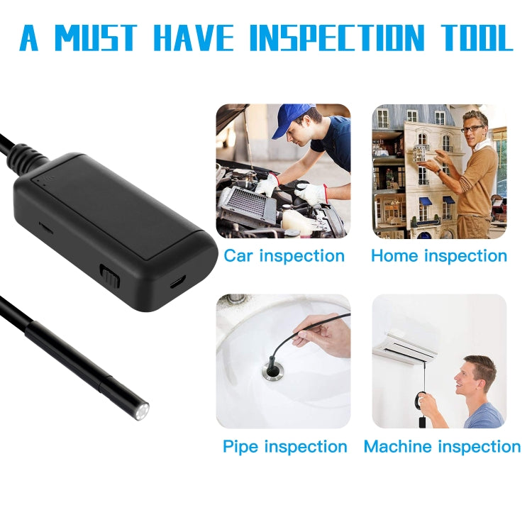 F220 5.5mm HD 5.0MP WIFI Endoscope Inspection Camera with 6 LED, Length: 2m