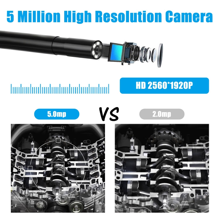 Telecamera ispezione endoscopio WIFI F220 5,5 mm HD 5MP 5 m