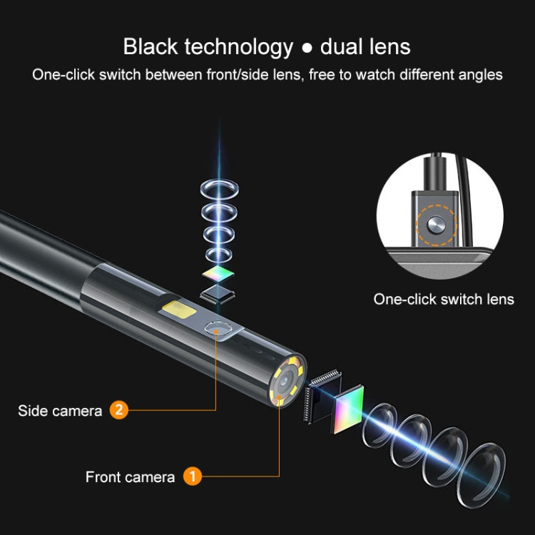 Endoscopio industriale Pixel TESLONG NTS500B da 5 pollici 5 mm a doppia lente HD 200 W