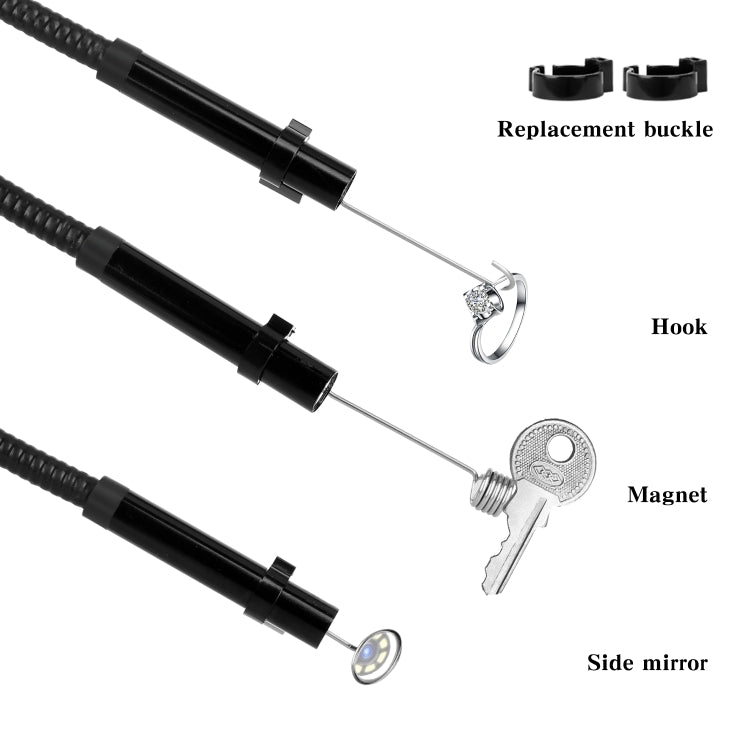 Endoscopio industriale con tubo a serpente per endoscopio portatile HD da 4,3 pollici impermeabile IP67 P30, lunghezza cavo: 1 m, 1m