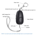 Allarme personale femminile con doppio LED luminoso 130 dB