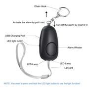 BJY-08 Allarme di autodifesa femminile con doppio LED luminoso da 130 dB