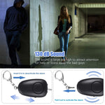 Allarme personale femminile con doppio LED luminoso 130 dB
