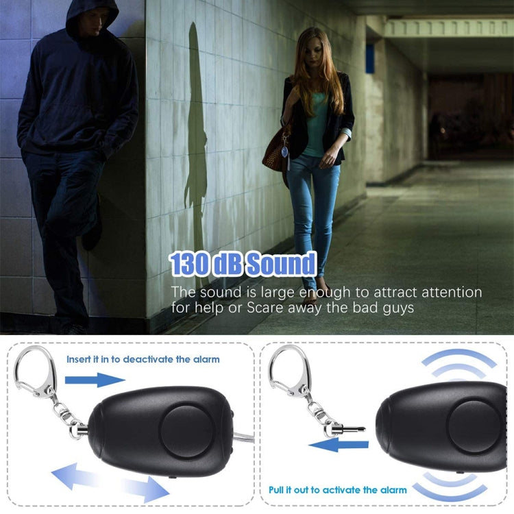Allarme personale femminile con doppio LED luminoso 130 dB