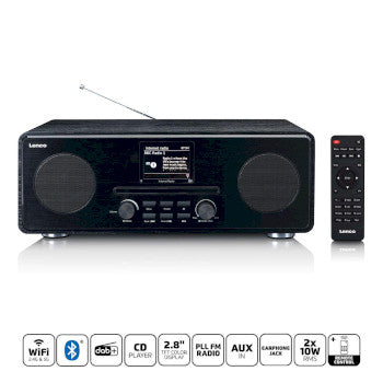 Internet / DAB+ / FM Radio with CD-player and Bluetooth® Black