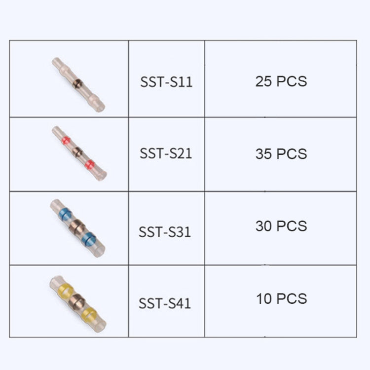 Tubo termoretraibile con anello di saldatura resistente all'acqua professionale da 100 pezzi/scatola, 100 PCS / Set