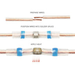 100 PZ AWG16-14 1.5-2.5mm Sigillo Termoretraibile Terminali Filo Terminali Blu Manicotto A Saldare, 1.5-2.5mm Blue
