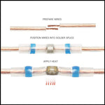 100 PZ AWG22-18 0,5-1,5 mm Sigillo Termoretraibile Terminali Filo Terminali Rossi Manicotto A Saldare, 0.5-1.5mm Red