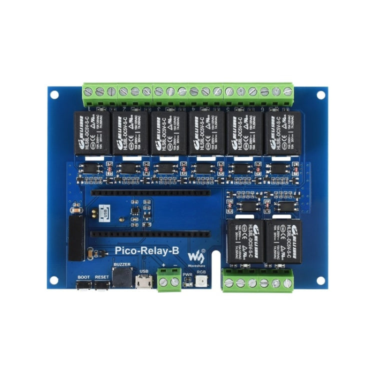 Waveshare 8 Channel Industrial Relay Module Multi Protection for Raspberry Pi Pico, 20218