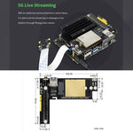 Waveshare SIM8202G-M2 5G Snapdragon X55 Multi Mode Multi Band 5G/4G/3G Expand Card Module for Jetson Nano, EU Plug, SIM8202G-M2 EU Plug
