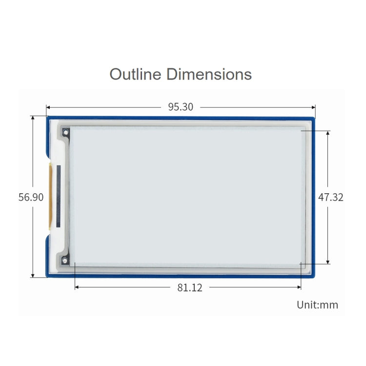 Waveshare 3.7 inch 480x280 Pixel E-Ink E-Paper Display Module for Raspberry Pi Pico, 4 Grayscales, SPI Interface, 20123