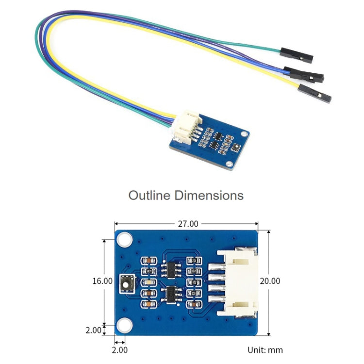 Waveshare SGP40 VOC Volatile Organic Compound Gas Sensor, I2C Bus, SGP40