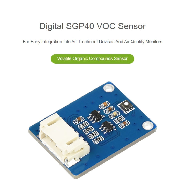 Waveshare SGP40 VOC Volatile Organic Compound Gas Sensor, I2C Bus, SGP40