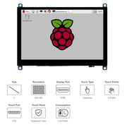 Waveshare 5 inch Small Version Capacitive Touchscreen with Tempered Glass Panel 800 x 480 (H), 5 inch