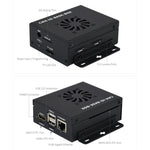 Waveshare Mini IO Board Full Ver Mini-Computer Base Box with Metal Case and Cooling Fan for Raspberry Pi CM4, Mini IO Board Full Ver