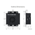 Waveshare Mini IO Board Full Ver Mini-Computer Base Box with Metal Case and Cooling Fan for Raspberry Pi CM4, Mini IO Board Full Ver