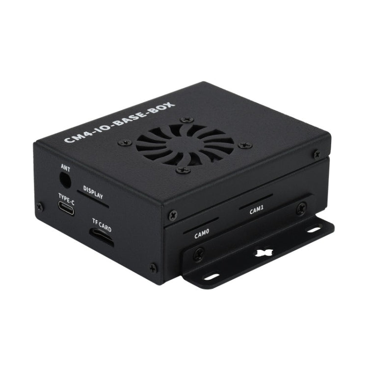 Waveshare Mini IO Board Lite Ver Mini Computer Base Box with Metal Case and Cooling Fan for Raspberry Pi CM4, IO Board Lite Ver