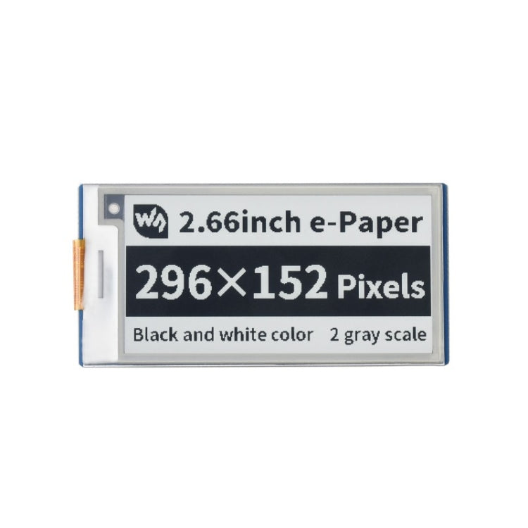 Waveshare 2.66 inch 296 x 152 Pixels Black/White E-Paper E-Ink Display Module for Raspberry Pi Pico, SPI Interface, 20052