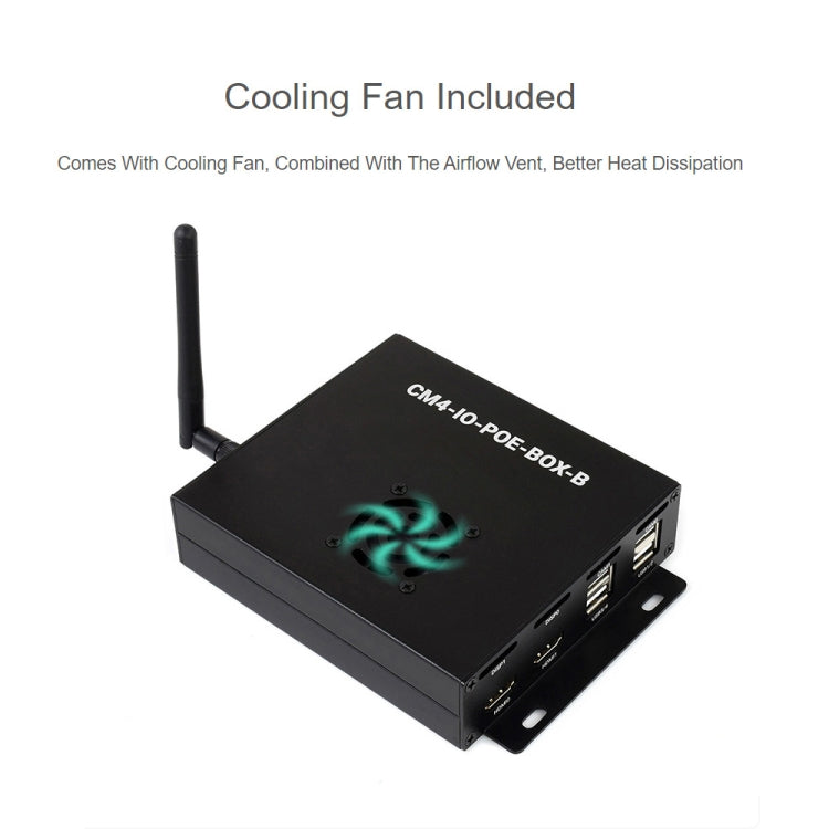 Scatola base mini-computer Waveshare PoE tipo B per Raspberry Pi