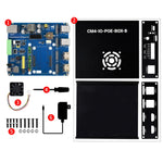 Scatola base mini-computer Waveshare PoE tipo B per Raspberry Pi