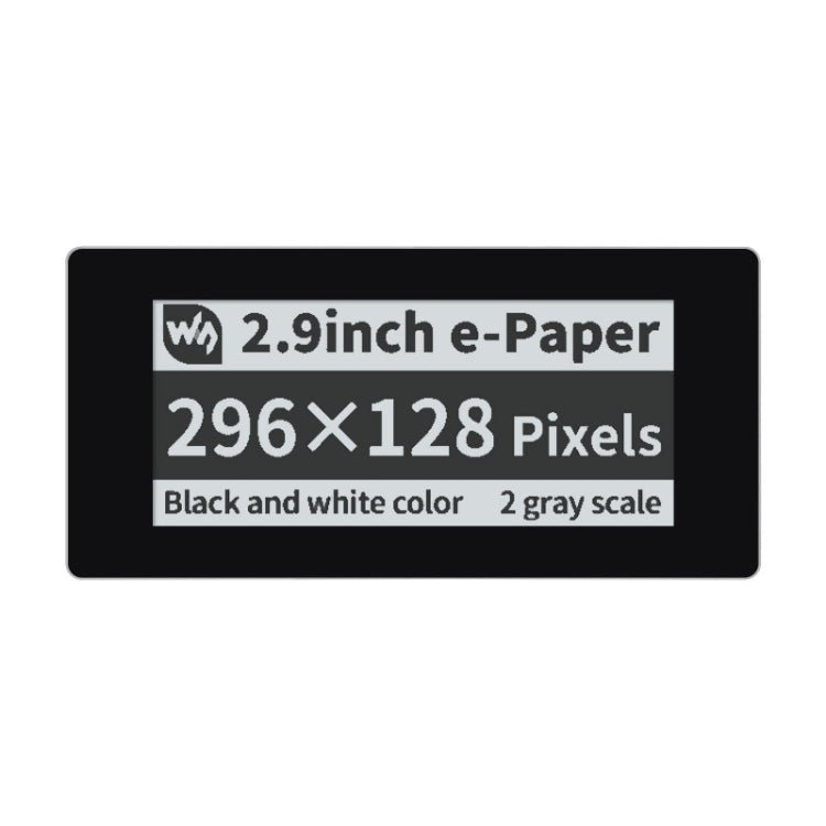 Waveshare 2.9 inch 296 x 128 Pixel Black/White e-Paper Touch Module for Raspberry Pi Pico, SPI Interface, 20051