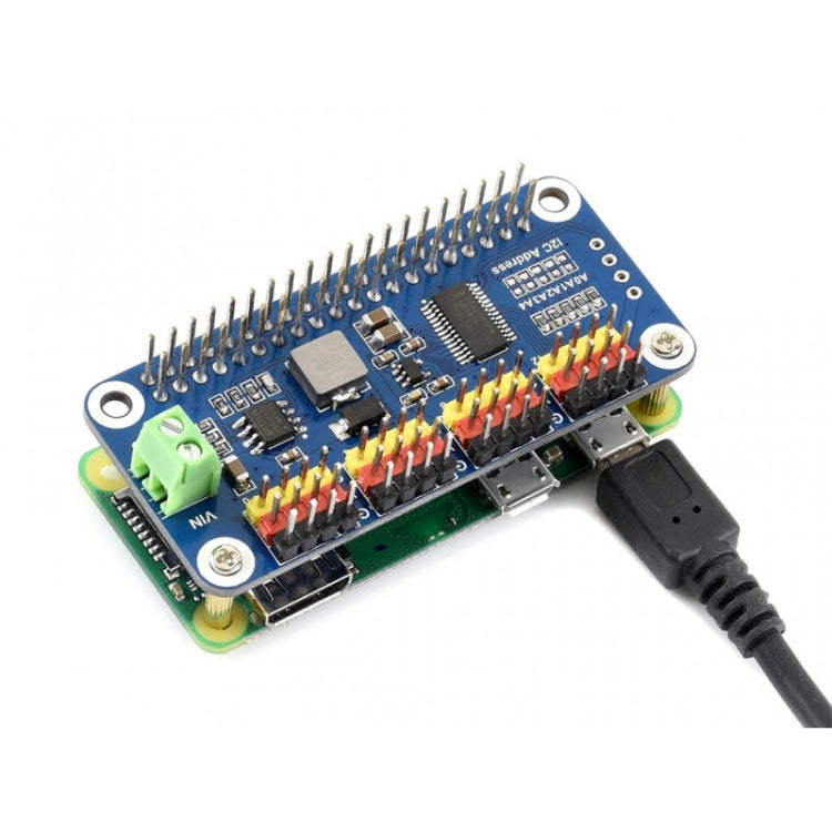 Waveshare 16-Channel 12-Bit I2C Servo Driver HAT for Raspberry Pi, 15275