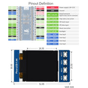WAVESHARE 1.44 inch 65K Color 128 x 128 LCD Display Module for Raspberry Pi Pico, SPI Interface, 1.44 inch
