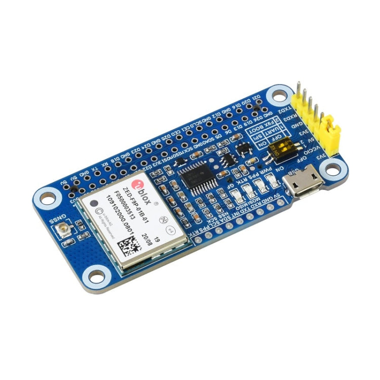 Waveshare ZED-F9P GPS-RTK HAT Multi-band RTK Differential GPS Module with Centimeter-Level Accuracy for Raspberry Pi, ZED-F9P