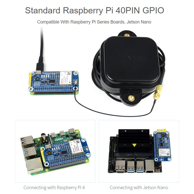 Waveshare ZED-F9P GPS-RTK HAT Multi-band RTK Differential GPS Module with Centimeter-Level Accuracy for Raspberry Pi, ZED-F9P